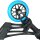 Fantic26 Spy7 Stunt-Scooter Rolle 110mm Abec11 Schwarz/Pu Türkis