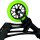 Fantic26 Spy7 Stunt-Scooter Rolle 110mm Abec11 Schwarz/Pu Grün