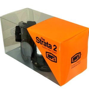 100% Strata V2 goggle Motocross Brille Schwarz (Verspiegelt) Bware