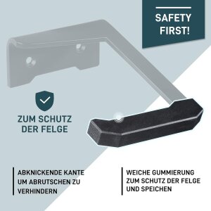 Borgen Fahrrad Wandhalterung Verikal 1-er Set für MTB, Rennrad, E-Bikes