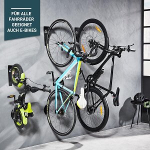 Borgen Fahrrad Wandhalterung Verikal 1-er Set für MTB, Rennrad, E-Bikes
