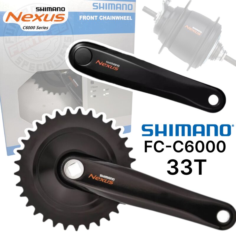 Shimano Nexus Alfine Kurbelgarnitur City FC-C6000 33Z Schwarz