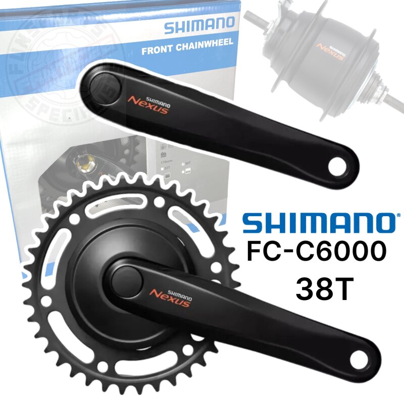 Shimano Nexus Alfine Kurbelgarnitur City FC-C6000 38Z Schwarz