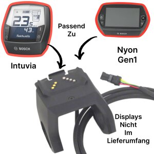 Bosch Intuvia & Nyon Displayhalter + E-Bike Bedienheinheit Taster Displayhalter+Bedienteil
