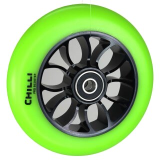 Chilli Pro Stunt-Scooter Rolle spoked Reaper 110mm Schwarz/PU Grün