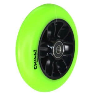 Chilli Pro Stunt-Scooter Rolle spoked Reaper 110mm Schwarz/PU Grün
