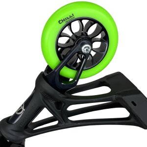 Chilli Pro Stunt-Scooter Rolle spoked Reaper 110mm Schwarz/PU Grün