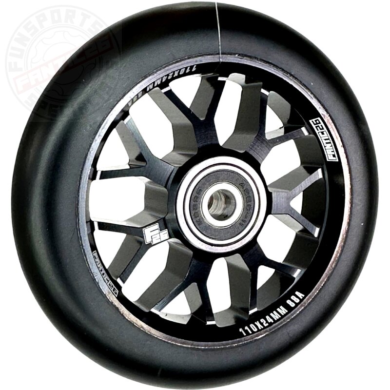 Fantic26 Spy7 Stunt-Scooter Rolle 110mm Abec11 Schwarz/Pu Schwarz