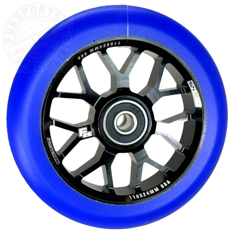 Fantic26 Spy7 Stunt-Scooter Rolle 110mm Abec11 Schwarz/Pu Blau