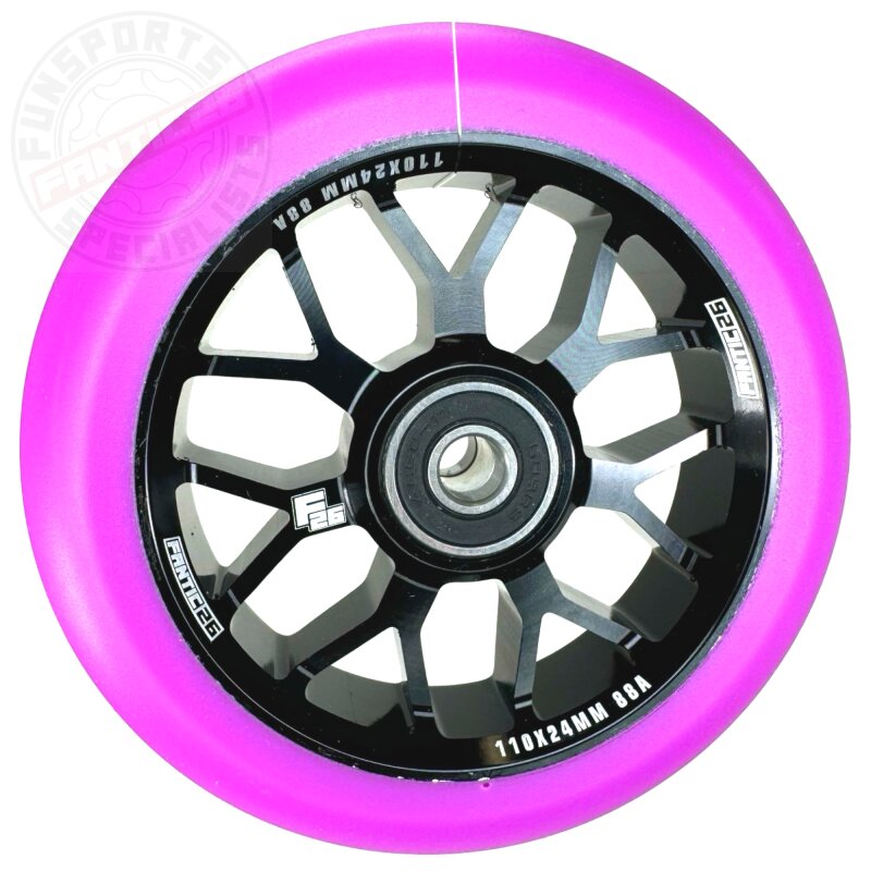 Fantic26 Spy7 Stunt-Scooter Rolle 110mm Abec11 Schwarz/Pu Lila