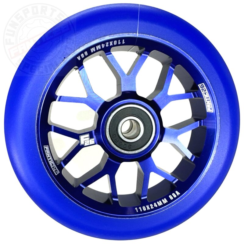 Fantic26 Spy7 Stunt-Scooter Rolle 110mm Abec11 Blau/Pu Blau