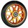 Fantic26 Spy7 Stunt-Scooter Rolle 110mm Abec11 Orange/Pu Schwarz