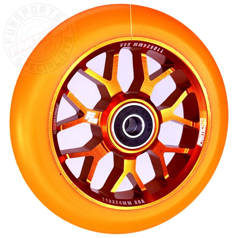 Fantic26 Spy7 Stunt-Scooter Rolle 110mm Abec11 Orange/Pu Orange