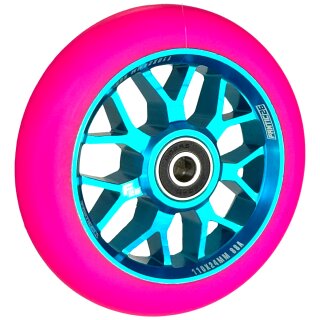 Fantic26 Spy7 Stunt-Scooter Rolle 110mm Abec11 Türkis/Pu Pink