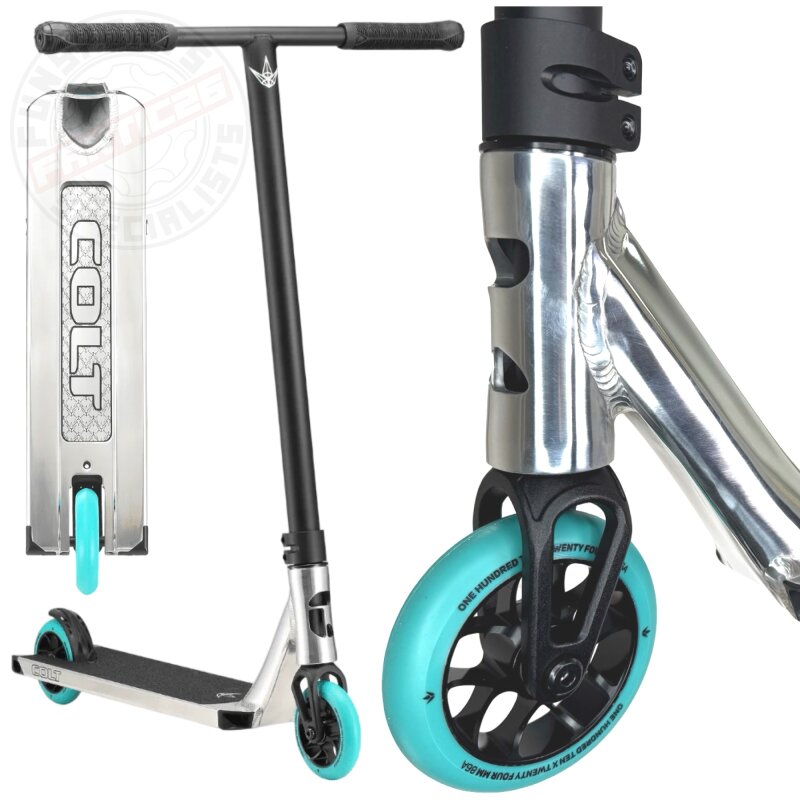 Blunt Colt S6 Complete Stunt-Scooter H=84cm Park / Street Silber poliert