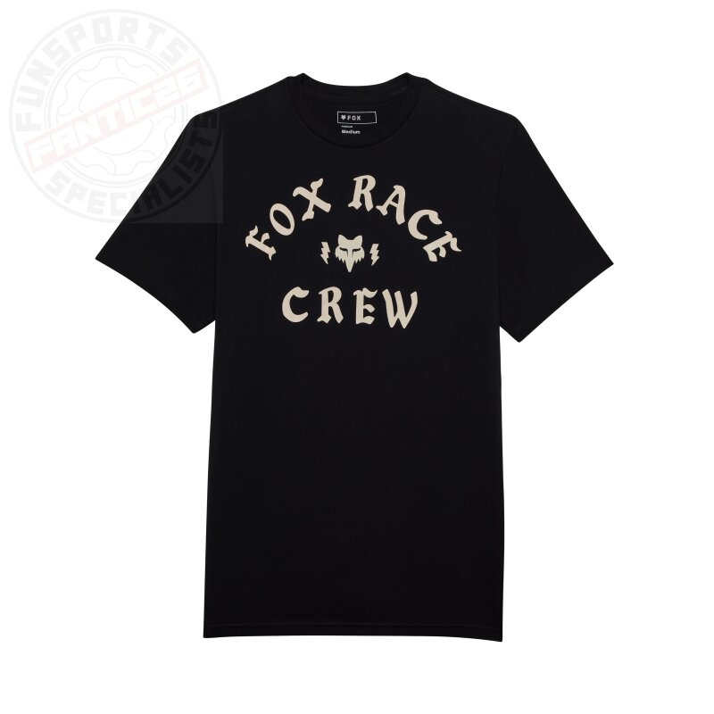Fox Premium T-Shirt Race Crew Schwarz L