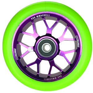 Fantic26 Spy7 Stunt-Scooter Rolle 110mm Abec11 Lila/ Pu Grün