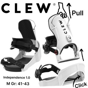 CLEW Independence 1.0 Hybrid Step In System Snowboard...