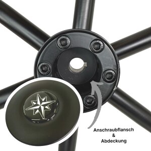 Savoretti Steuerrad Edelstahl Lenkrad Carbon Look Ghost Shadow 60cm