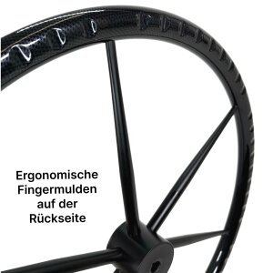 Savoretti Steuerrad Edelstahl Lenkrad Carbon Look Ghost Shadow 60cm