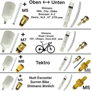 F26 Service Pro Kit für Shimano MTB City Rennrad Gravel M5 M7 M6 +1000ml Mineralöl