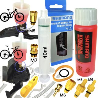 F26 Service Pro Kit für Shimano MTB City Rennrad Gravel M5 M7 M6 +100ml Mineralöl
