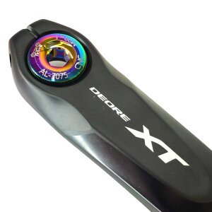 F26 M20x1 Kurbelschraube passend für Shimano Hollowtech II Rainbow