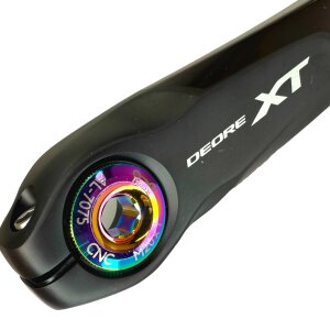 F26 M20x1 Kurbelschraube passend für Shimano Hollowtech II Rainbow