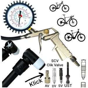 F26 Druckluft Kompressor Pistole + Schwalbe Clik Valve...