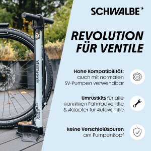 Schwalbe Fahrrad Clik Valve SCV System (DV) Dunlop Set (2St) + Adapter AV