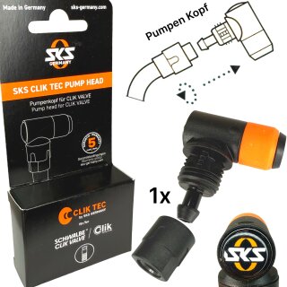 SKS Fahrrad Schlauch Clik Valve Klick Ventil SCV System Pumpenkopf