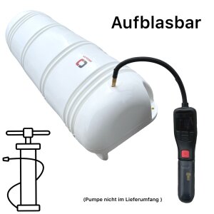 Boot Stegfender Lang Aufblasbar Kanten Boxenfender Fender Weiß 90cm