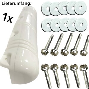 Boot Stegfender Lang Aufblasbar Kanten Boxenfender Fender Weiß 90cm
