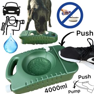 Porta Bowl Hunde Reise Napf Tragbarer Wasserspender Jäger Grün 4 Liter