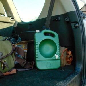 Porta Bowl Hunde Reise Napf Tragbarer Wasserspender Jäger Grün 4 Liter