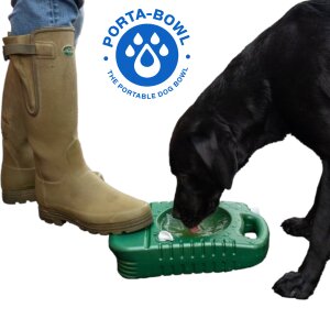 Porta Bowl Hunde Reise Napf Tragbarer Wasserspender Jäger Grün 4 Liter