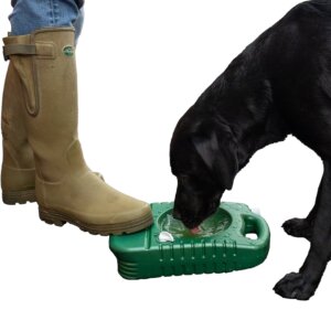 Porta Bowl Hunde Reise Napf Tragbarer Wasserspender Jäger Grün 4 Liter