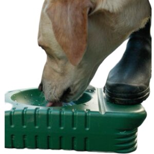 Porta Bowl Hunde Reise Napf Tragbarer Wasserspender Jäger Grün 4 Liter