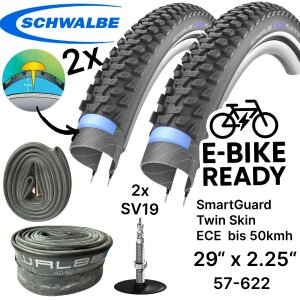 2x Schwalbe Marathon Plus MTB Ebike SG 29x2,25"...