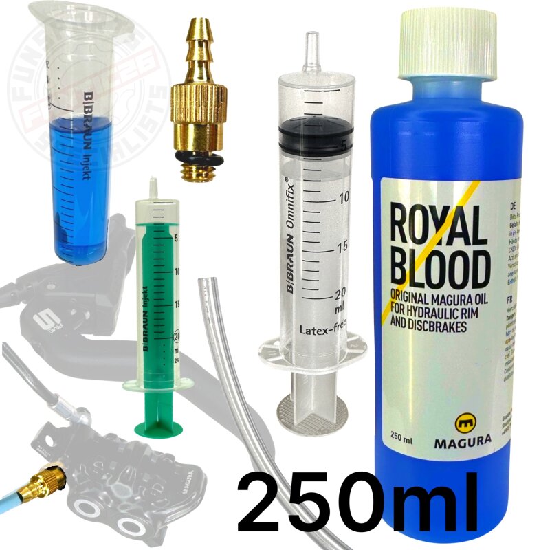 Magura Royal Blood 250ml + F26 Scheibenbremsen Service Entlüftungs Kit
