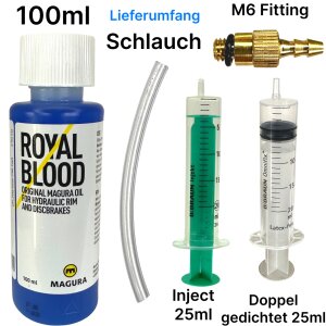 Magura Royal Blood 100ml + F26 Scheibenbremsen Service Entlüftungs Kit