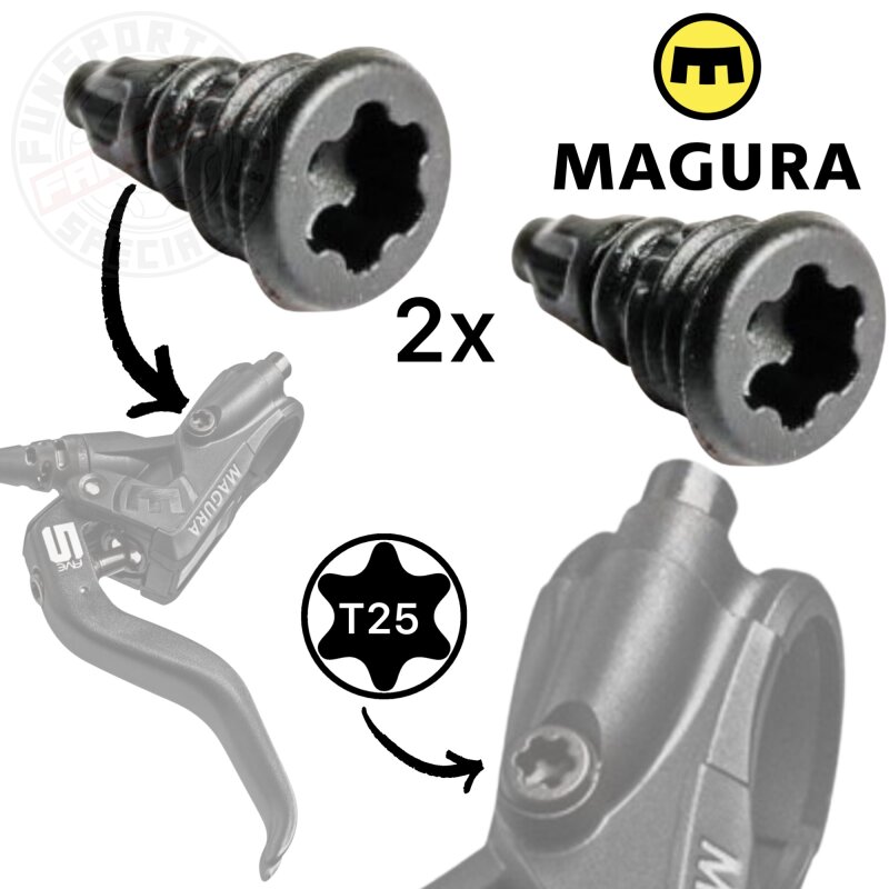 2 x Magura MT Bremshebel EBT Torx T25 Entlüftungs Verschlusssschraube