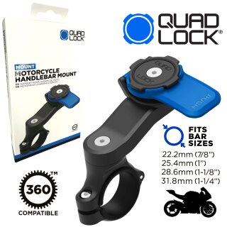 QUAD LOCK Motorrad Lenkerhalterung V2 für Handy ,Smarthones , Actioncams