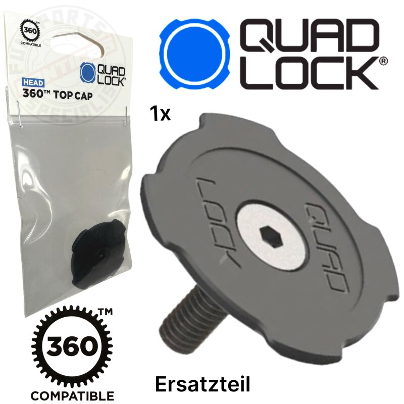 QUAD LOCK 360 Top Cap Verschlusskopf Ersatzteil Halteplatte mit Schraube