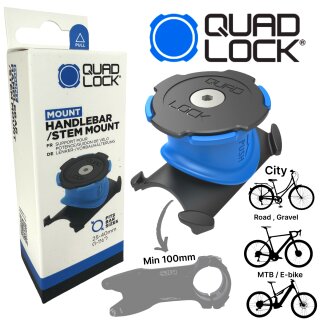 QUAD LOCK Bike Mount Fahrrad Vorbau / Lenker Handy halter