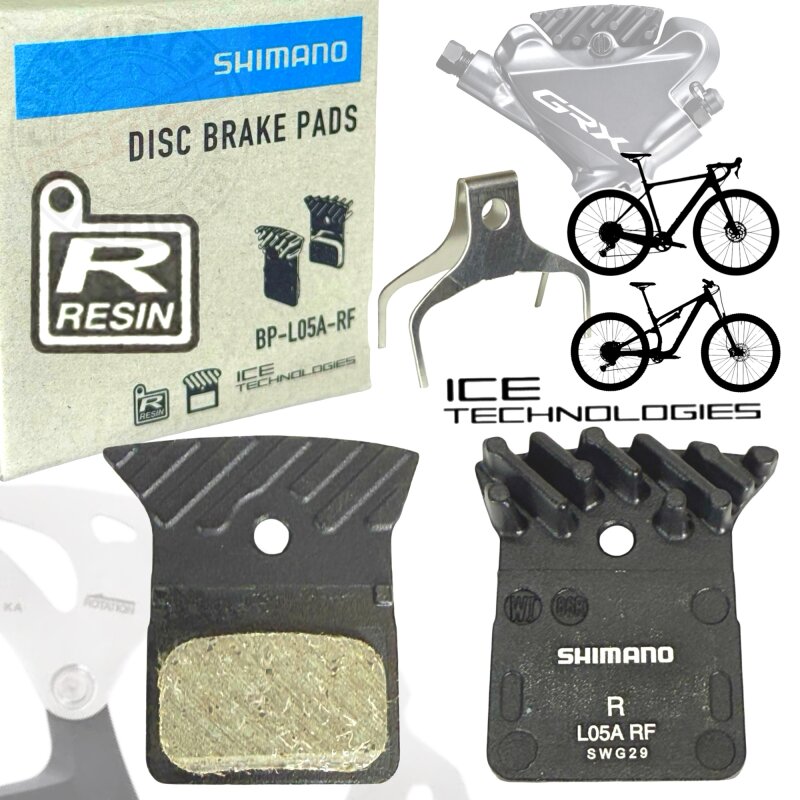 Shimano BP-L05A-RF Resin XT XTR 105 GRX Ultegra Disc Scheibenbremsbeläge ICE Technologie