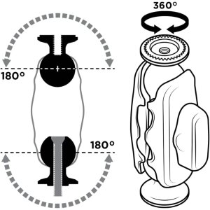 QUAD LOCK 360 Arm Dual Pivot Medium (3") Multi...
