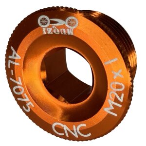 F26 M20x1 Kurbelschraube passend für Shimano Hollowtech II Orange