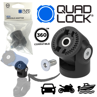 QUAD LOCK 360 Knuckle Adaptor Motorrad Winkelstück verstellbar Handy Halter