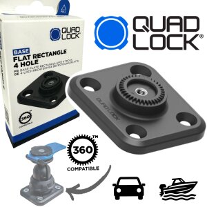 QUAD LOCK 360 Base Flat Rectanfle 4 Hole Anschraubplatte...